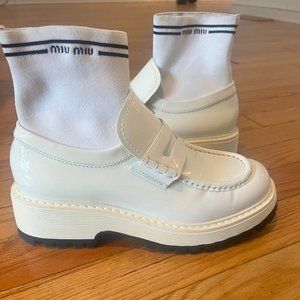 Miu Miu Chunky Sock Platform Loafers